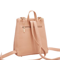 EMBOSSED ELEGANCE CONVERTIBLE FLAP BACKPACK / SHOULDER BAG