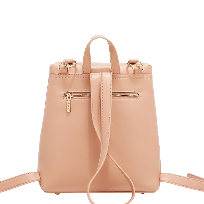 EMBOSSED ELEGANCE CONVERTIBLE FLAP BACKPACK / SHOULDER BAG