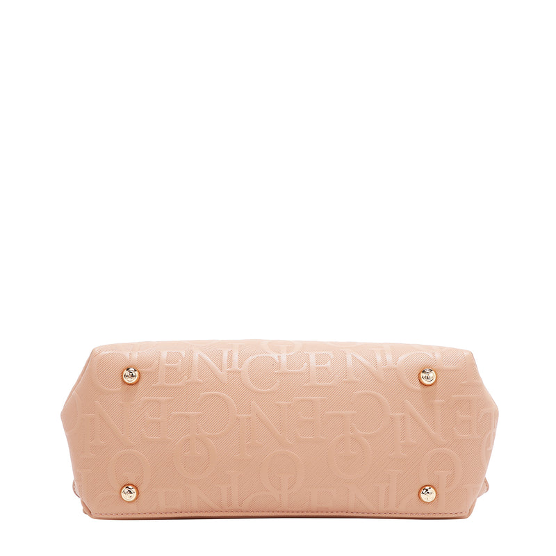 EMBOSSED ELEGANCE CONVERTIBLE FLAP BACKPACK / SHOULDER BAG