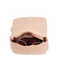 EMBOSSED ELEGANCE CONVERTIBLE FLAP BACKPACK / SHOULDER BAG
