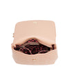 EMBOSSED ELEGANCE CONVERTIBLE FLAP BACKPACK / SHOULDER BAG