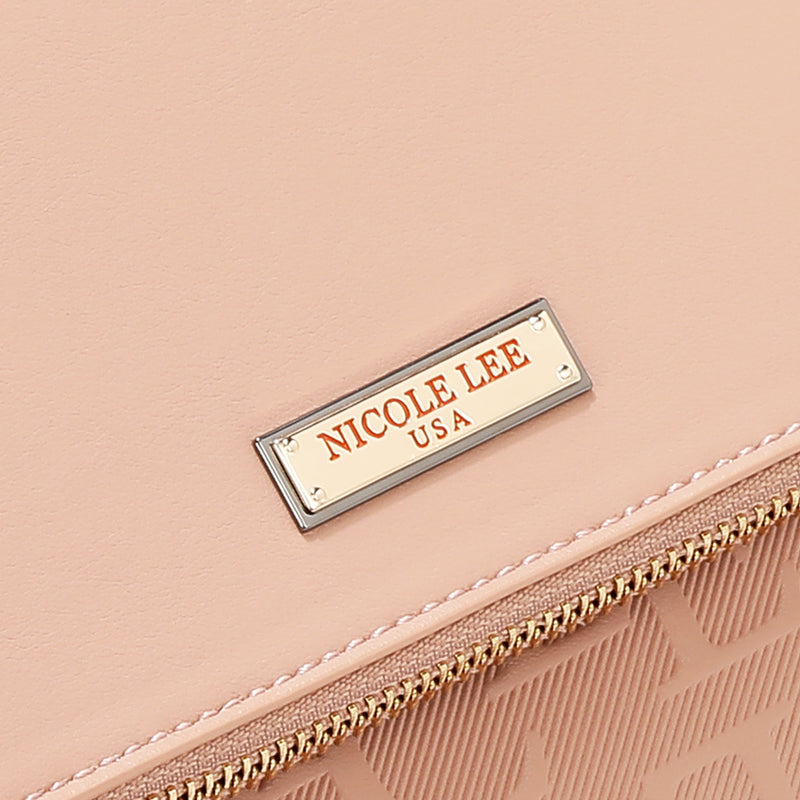 EMBOSSED ELEGANCE CONVERTIBLE FLAP BACKPACK / SHOULDER BAG