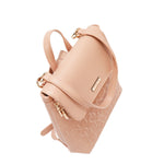 EMBOSSED ELEGANCE CONVERTIBLE FLAP BACKPACK / SHOULDER BAG
