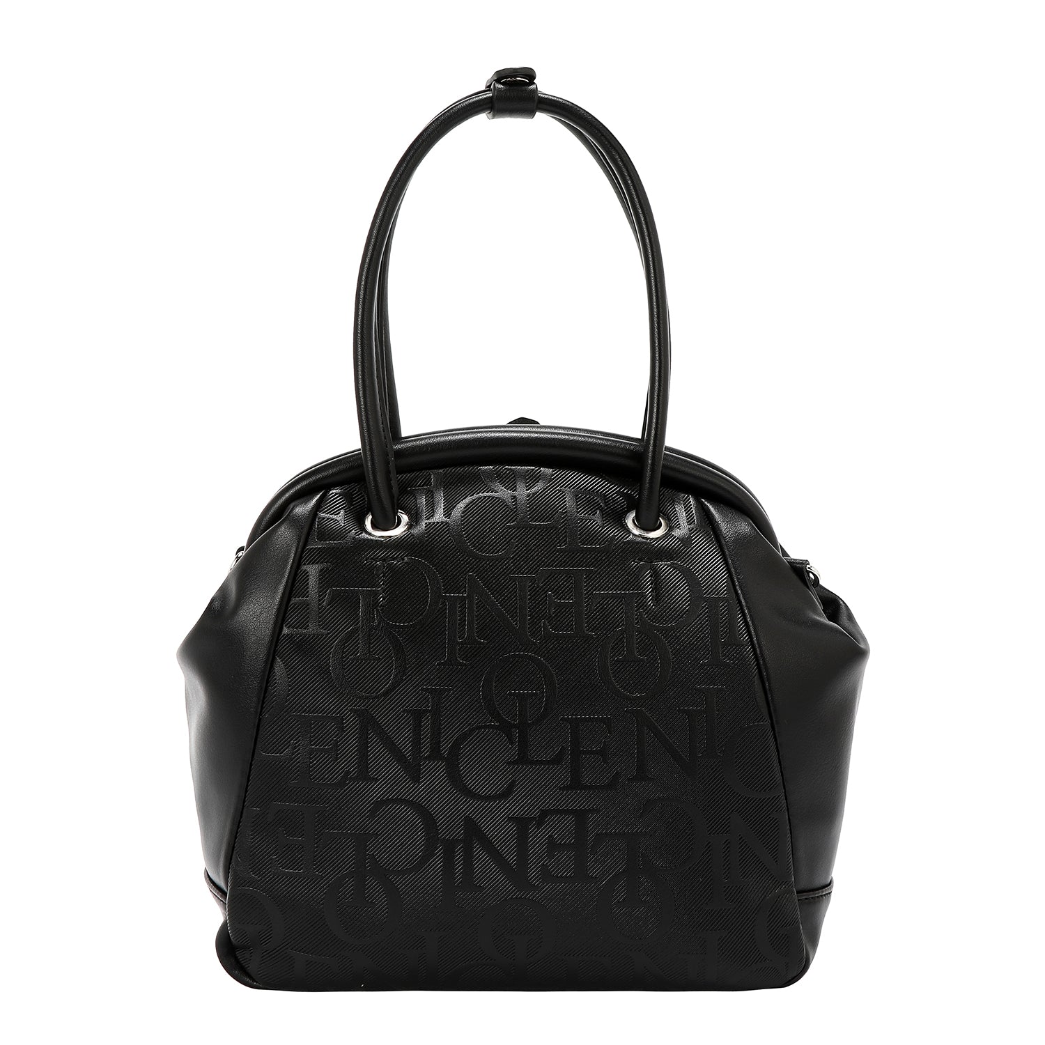 EMBOSSED ELEGANCE FRAME SHOULDER BAG