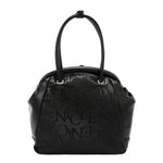 EMBOSSED ELEGANCE FRAME SHOULDER BAG