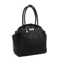 EMBOSSED ELEGANCE FRAME SHOULDER BAG