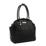 EMBOSSED ELEGANCE FRAME SHOULDER BAG