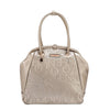 EMBOSSED ELEGANCE FRAME SHOULDER BAG