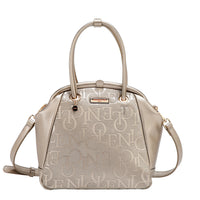 EMBOSSED ELEGANCE FRAME SHOULDER BAG
