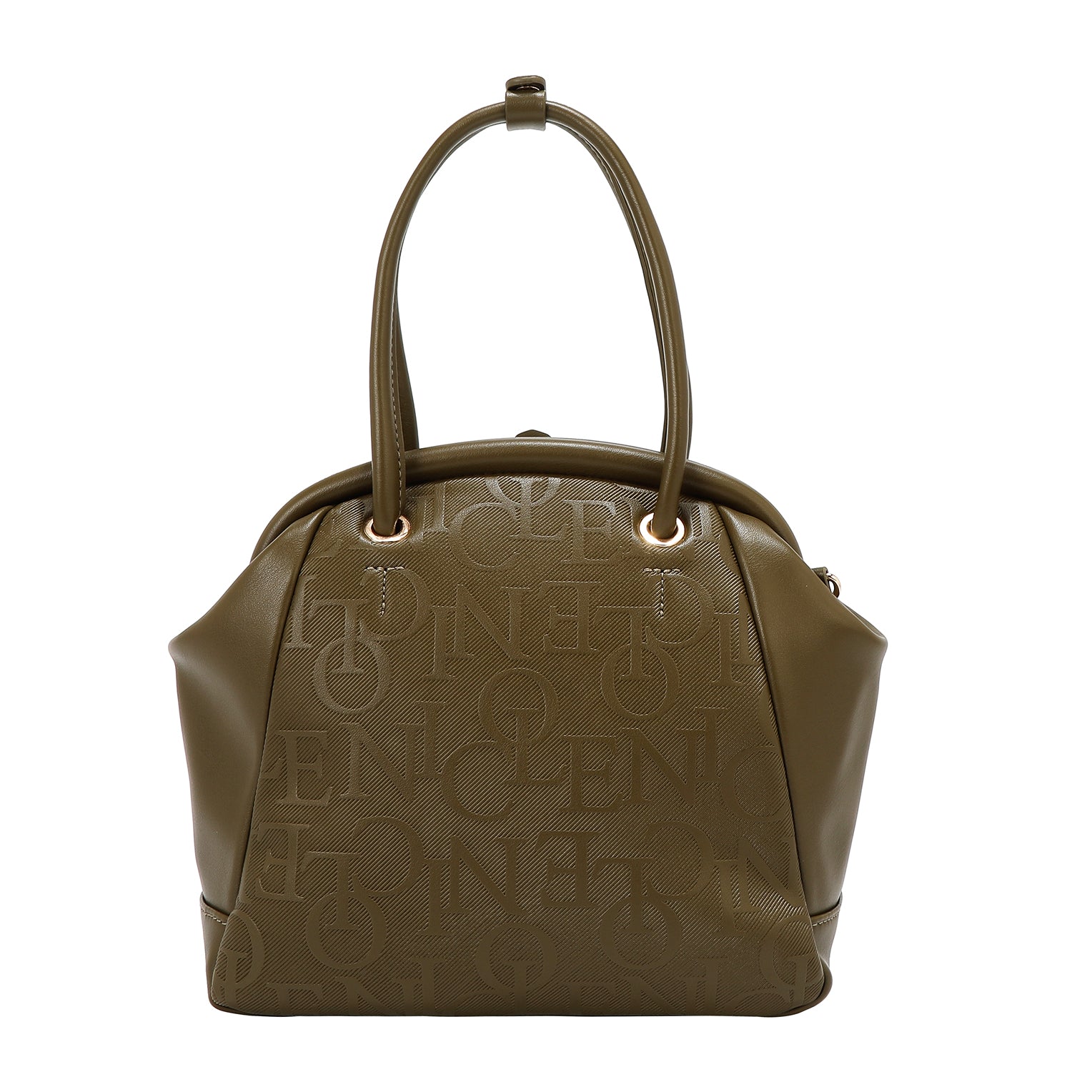 EMBOSSED ELEGANCE FRAME SHOULDER BAG