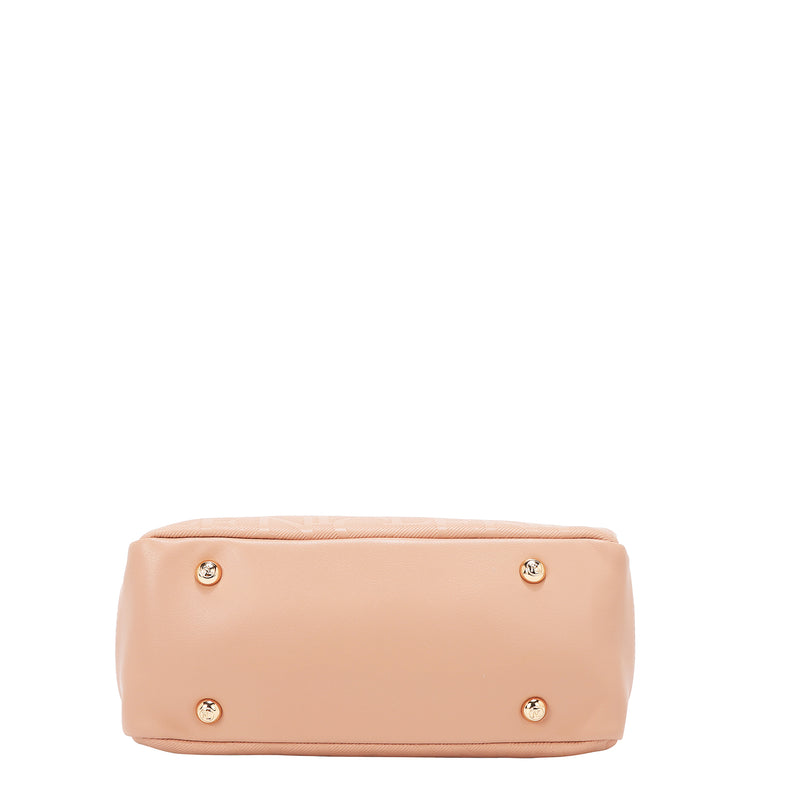 EMBOSSED ELEGANCE FRAME SHOULDER BAG