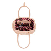 EMBOSSED ELEGANCE FRAME SHOULDER BAG