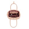 EMBOSSED ELEGANCE FRAME SHOULDER BAG