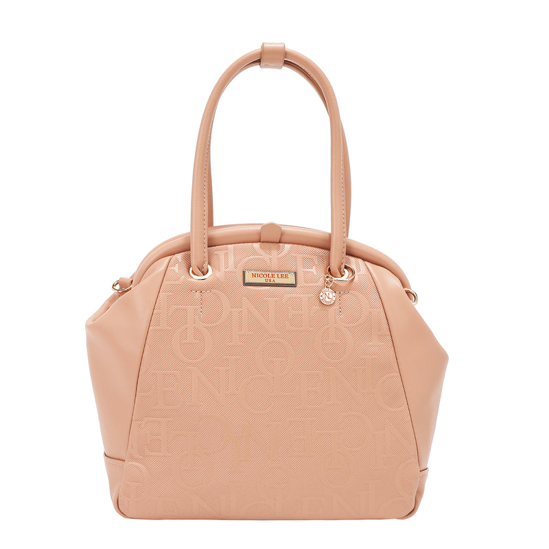 EMBOSSED ELEGANCE FRAME SHOULDER BAG