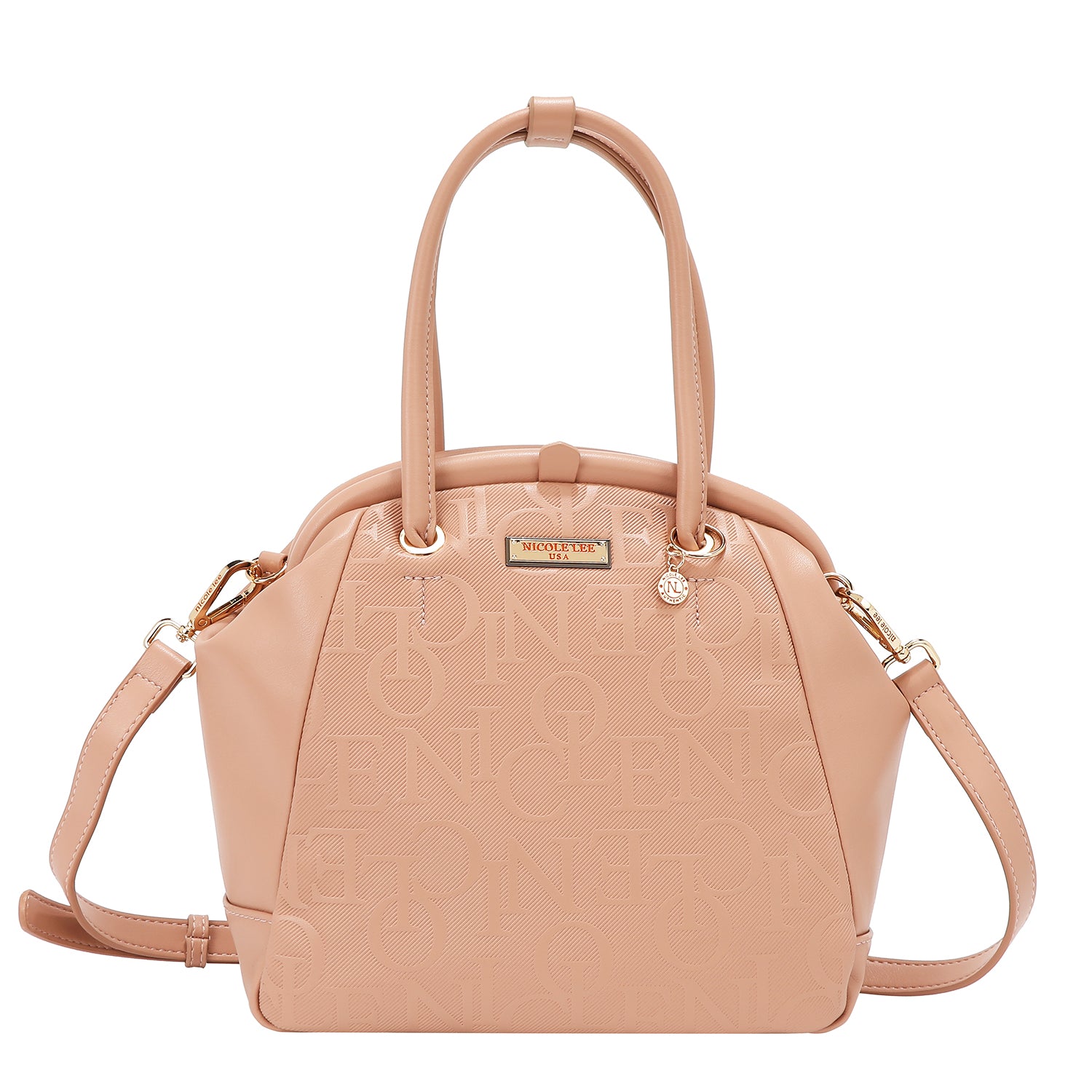 EMBOSSED ELEGANCE FRAME SHOULDER BAG