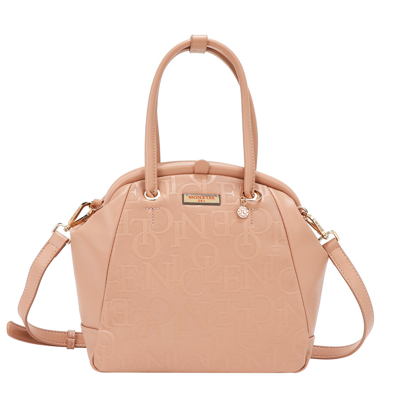 EMBOSSED ELEGANCE FRAME SHOULDER BAG