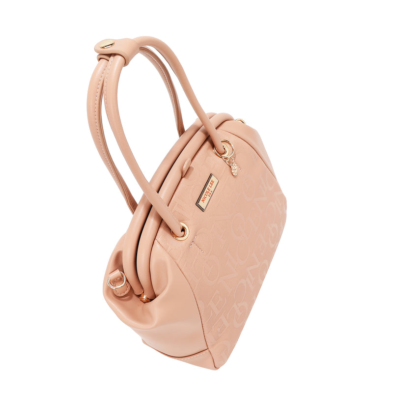 EMBOSSED ELEGANCE FRAME SHOULDER BAG