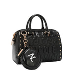 EMBOSSED LOGO BOSTON BAG