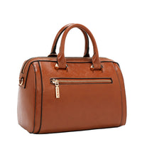 EMBOSSED LOGO BOSTON BAG