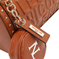 EMBOSSED LOGO BOSTON BAG