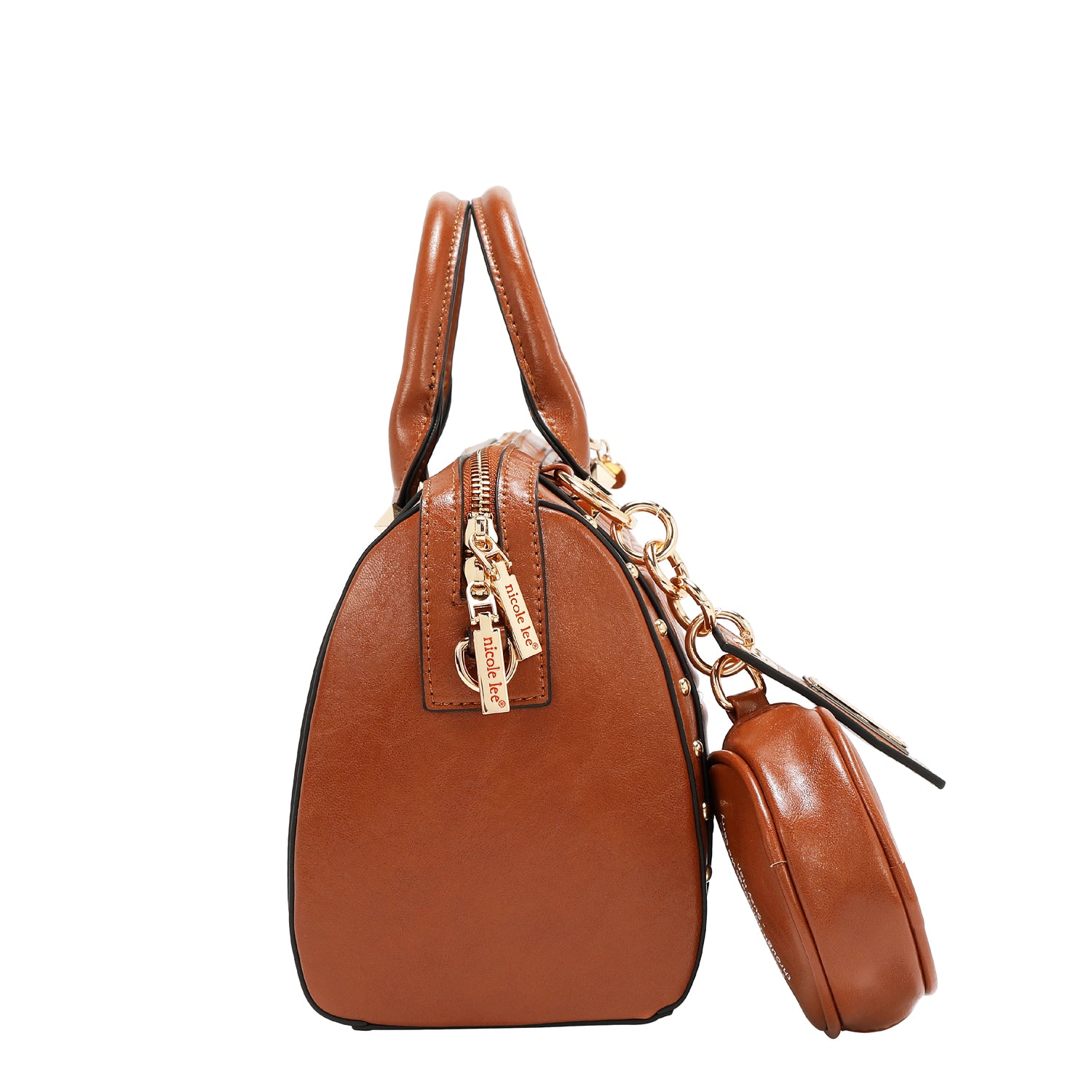 EMBOSSED LOGO BOSTON BAG