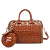 EMBOSSED LOGO BOSTON BAG