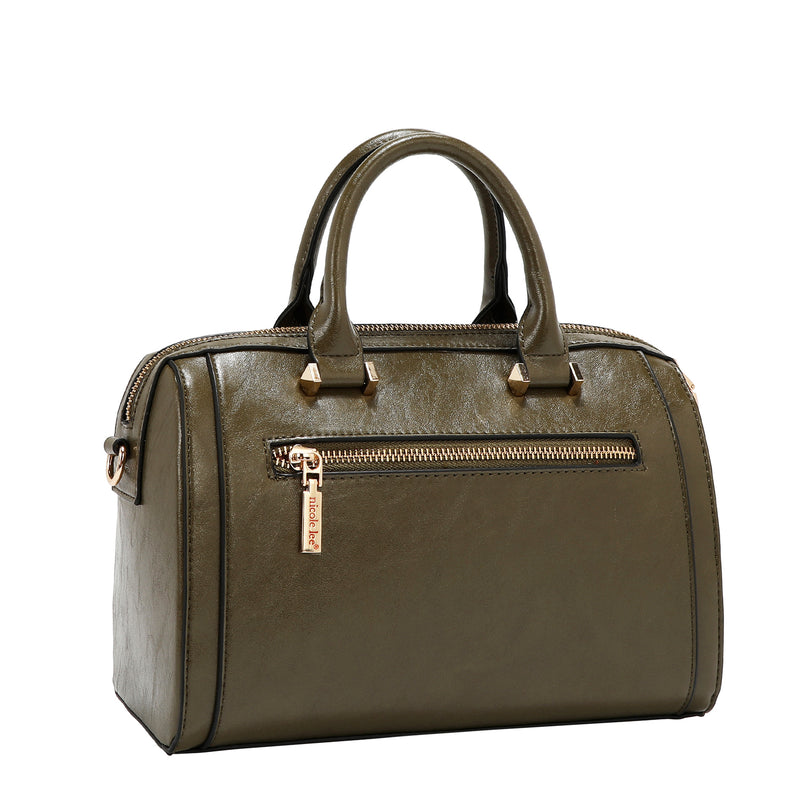 EMBOSSED LOGO BOSTON BAG