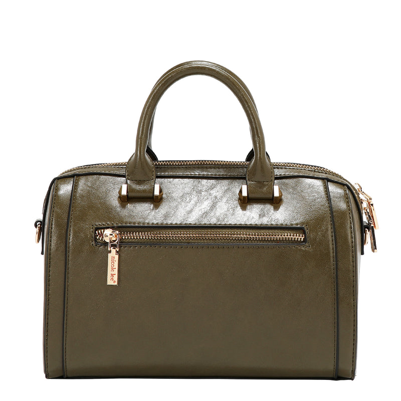 EMBOSSED LOGO BOSTON BAG