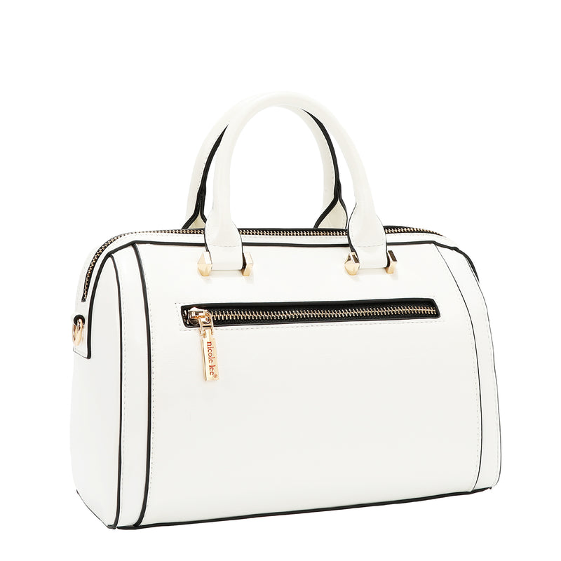 EMBOSSED LOGO BOSTON BAG