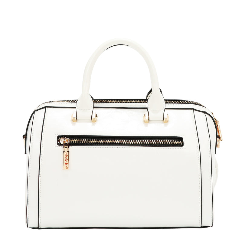 EMBOSSED LOGO BOSTON BAG