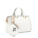 EMBOSSED LOGO BOSTON BAG