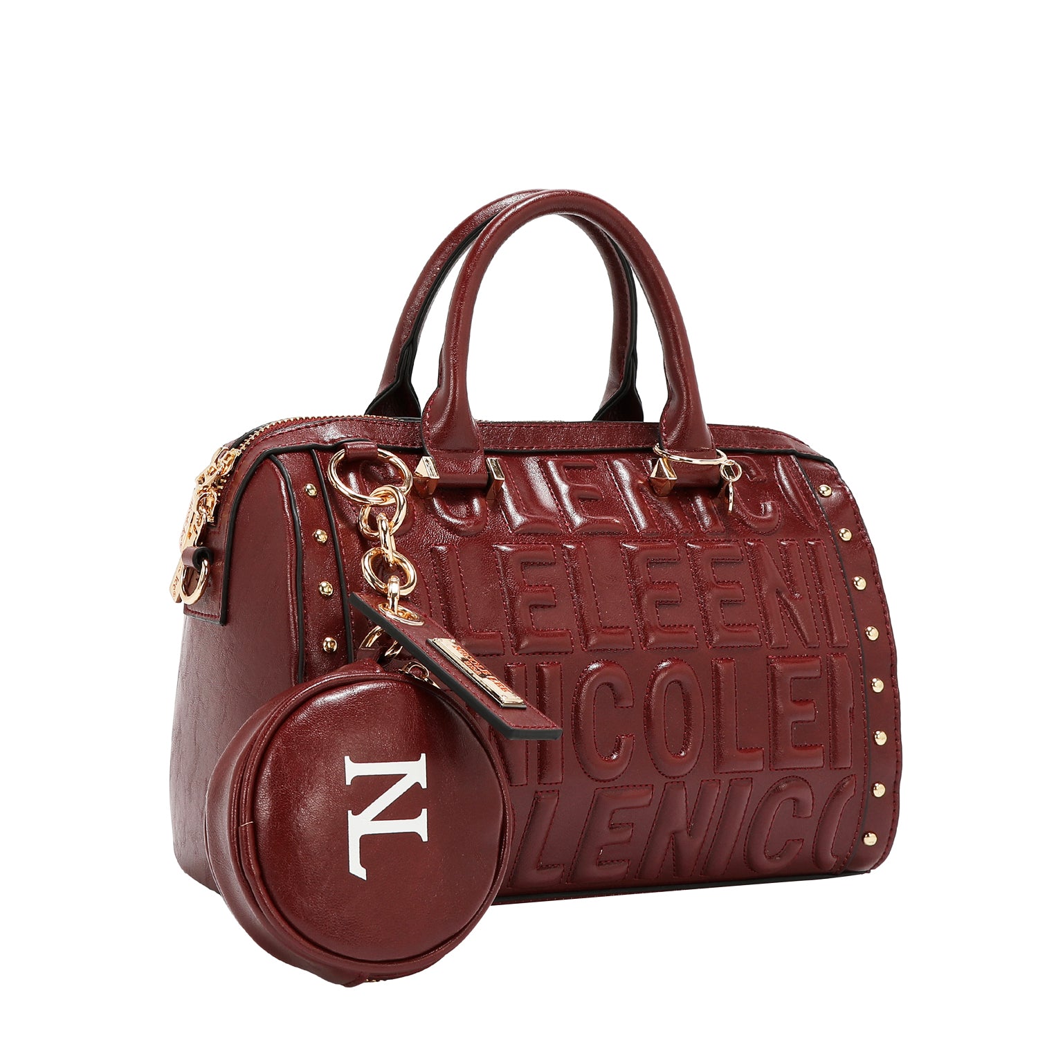 EMBOSSED LOGO BOSTON BAG