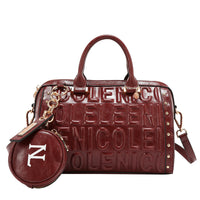 EMBOSSED LOGO BOSTON BAG