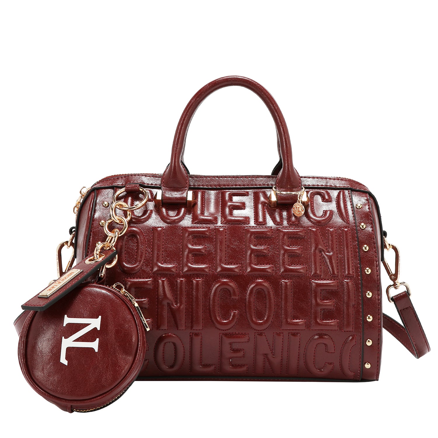 EMBOSSED LOGO BOSTON BAG
