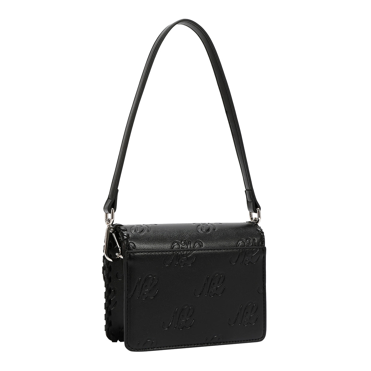 EMBOSSED NL CURVE SMALL SHOULDER BAG