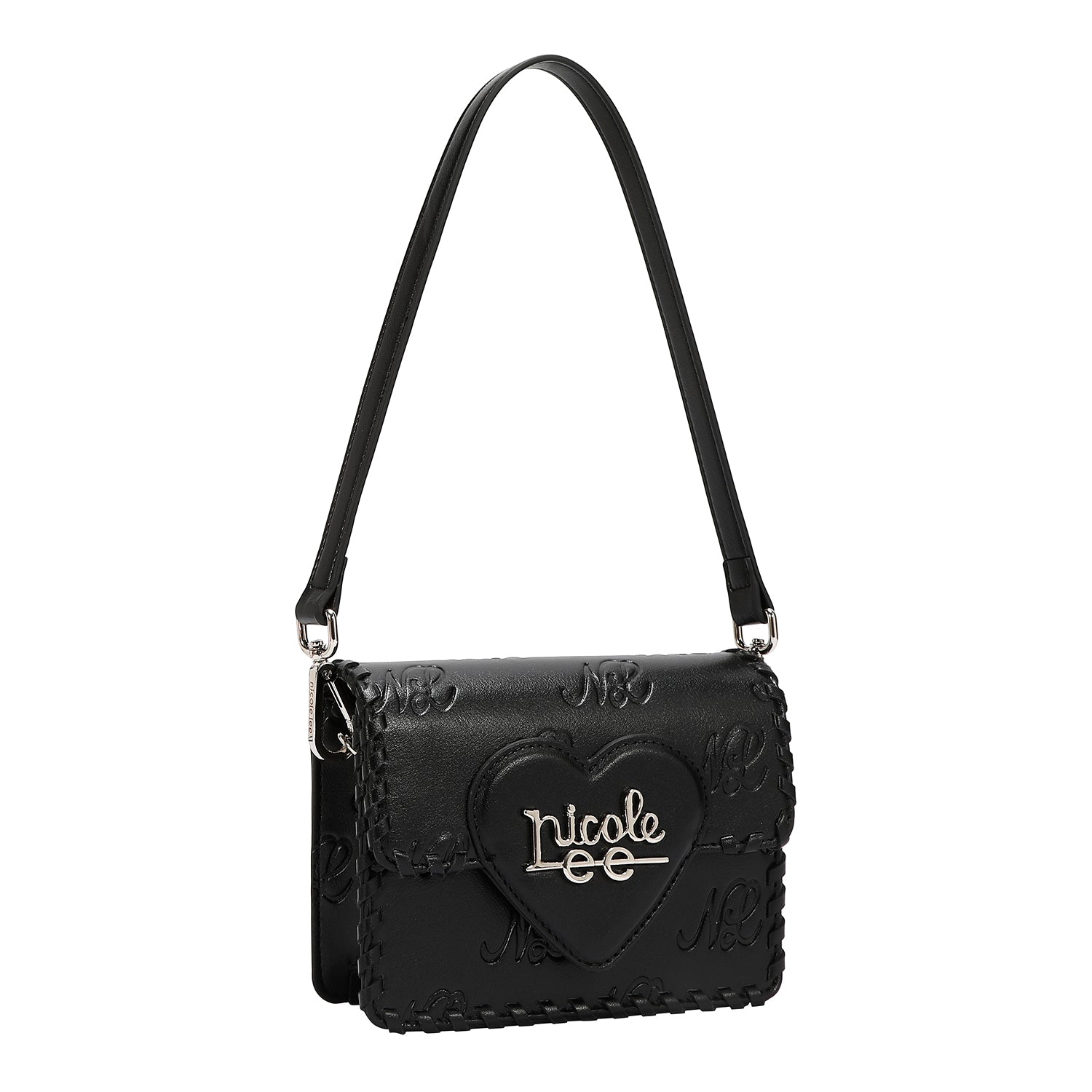 EMBOSSED NL CURVE SMALL SHOULDER BAG