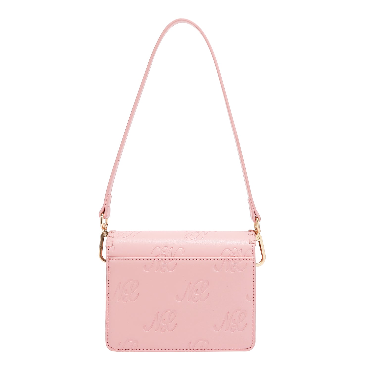 EMBOSSED NL CURVE SMALL SHOULDER BAG