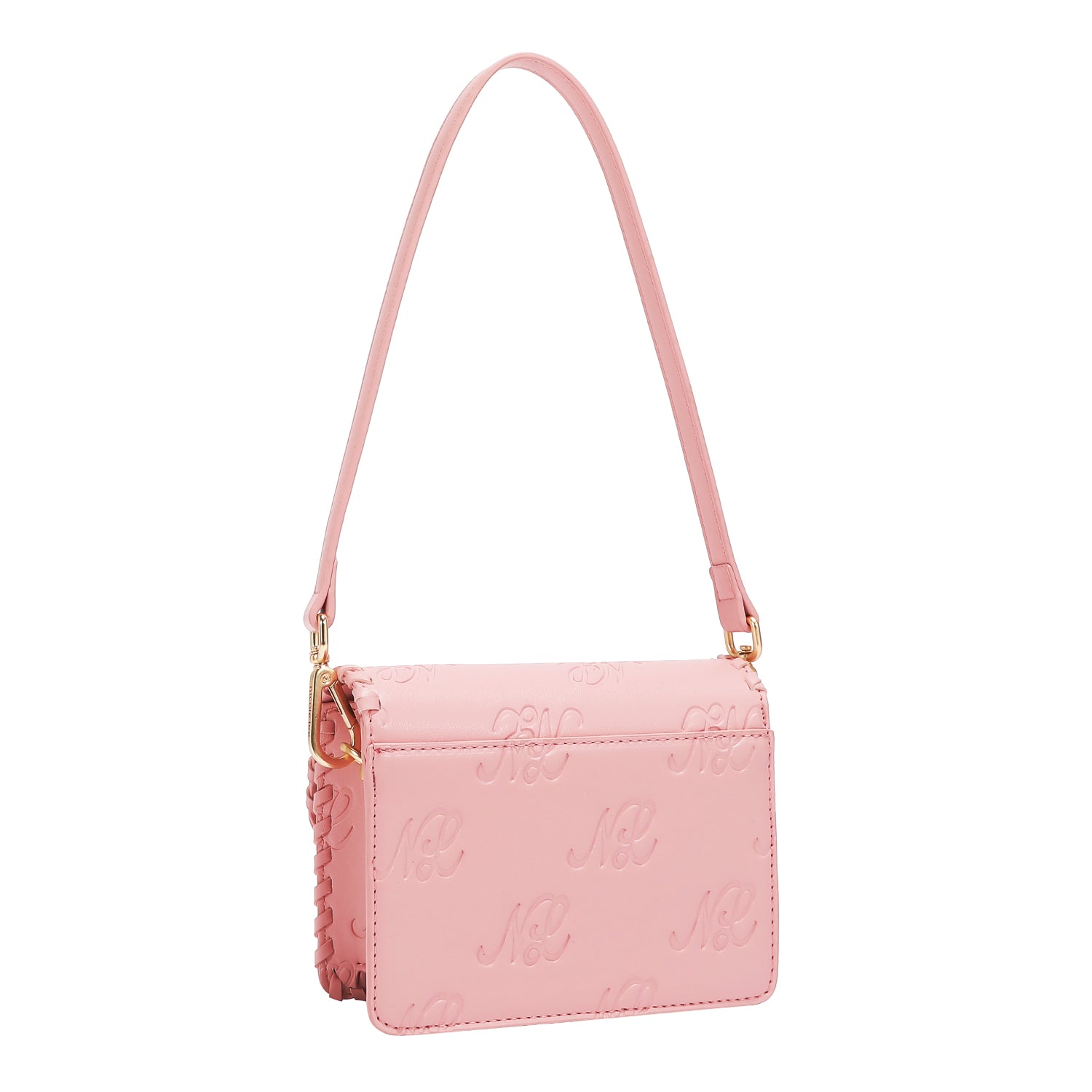 EMBOSSED NL CURVE SMALL SHOULDER BAG