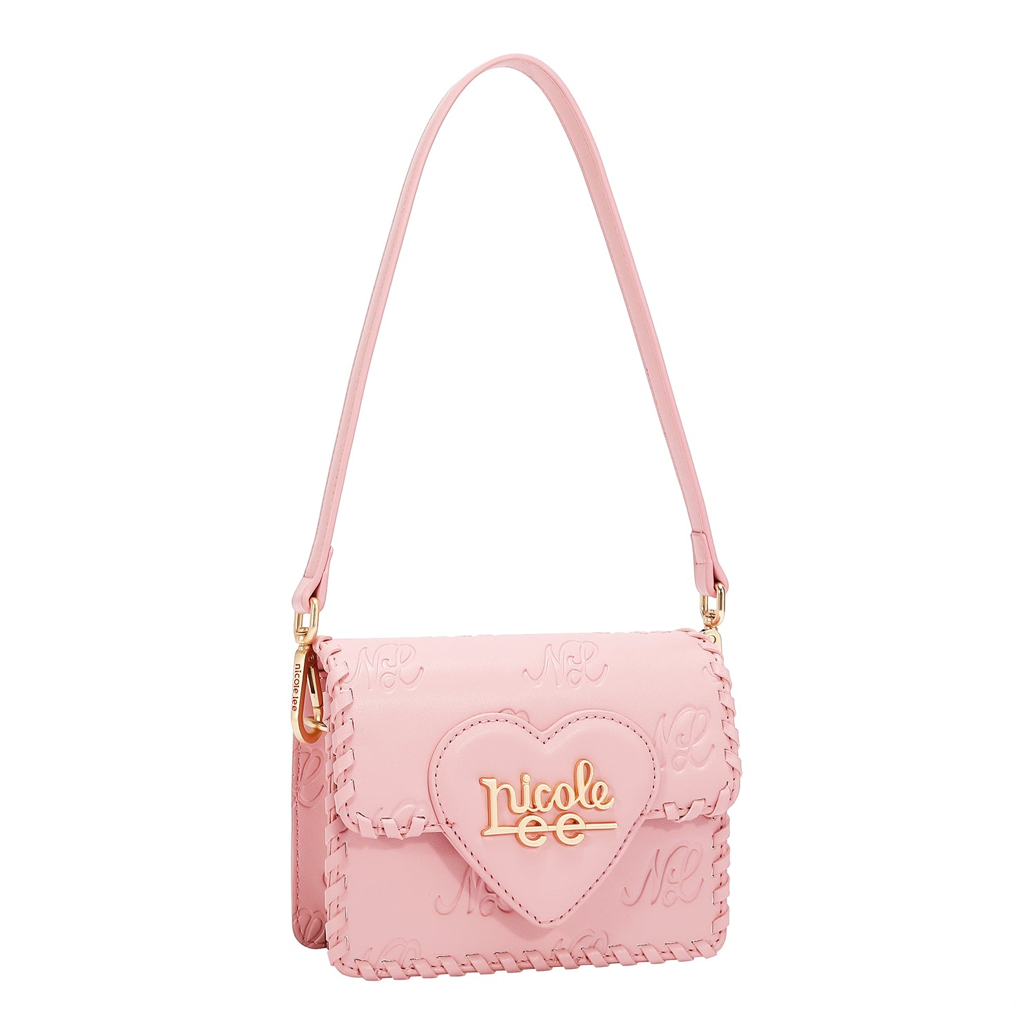 EMBOSSED NL CURVE SMALL SHOULDER BAG