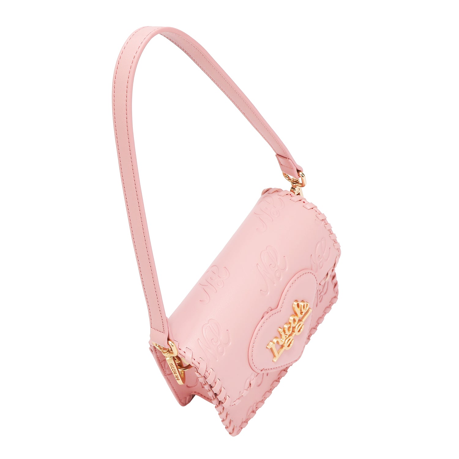 EMBOSSED NL CURVE SMALL SHOULDER BAG