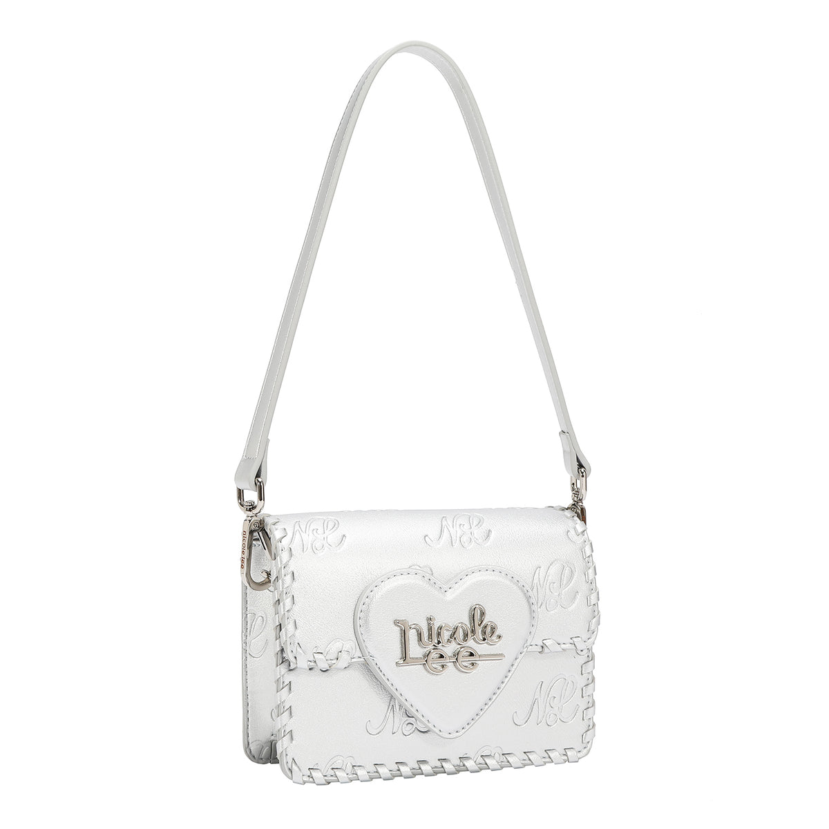 EMBOSSED NL CURVE SMALL SHOULDER BAG