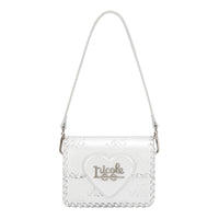 EMBOSSED NL CURVE SMALL SHOULDER BAG