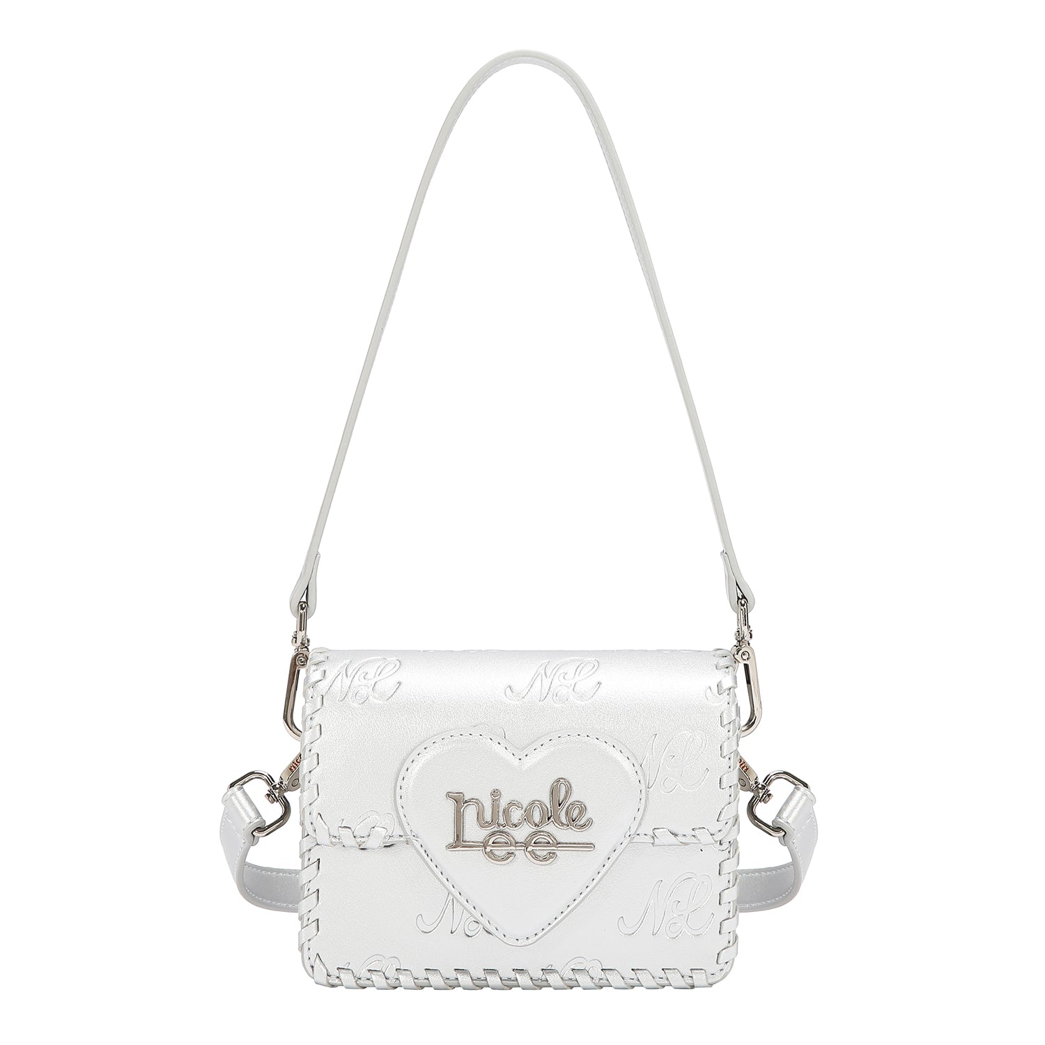 EMBOSSED NL CURVE SMALL SHOULDER BAG