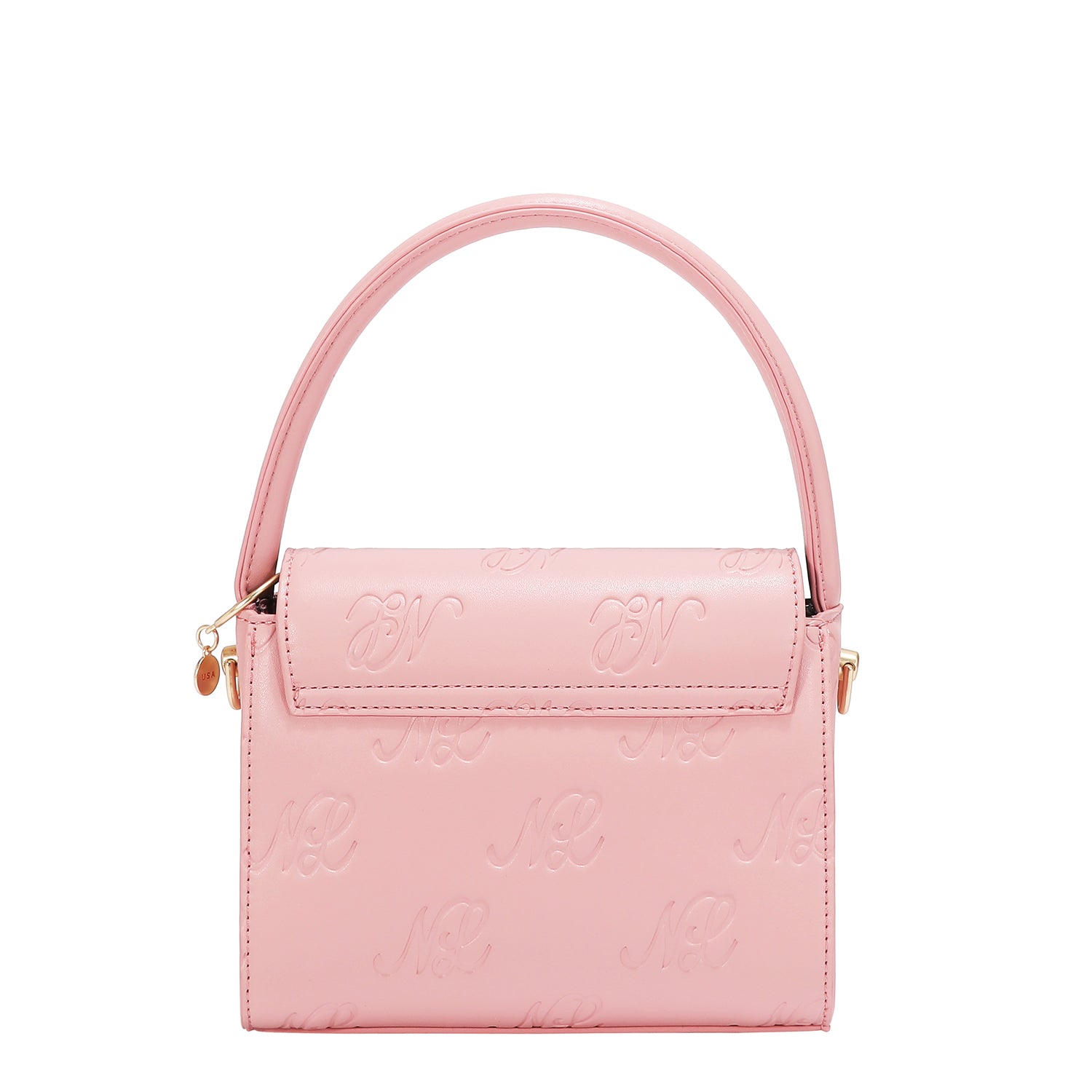 EMBOSSED NL CURVE SMALL TOP HANDLE BAG