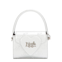 EMBOSSED NL CURVE SMALL TOP HANDLE BAG