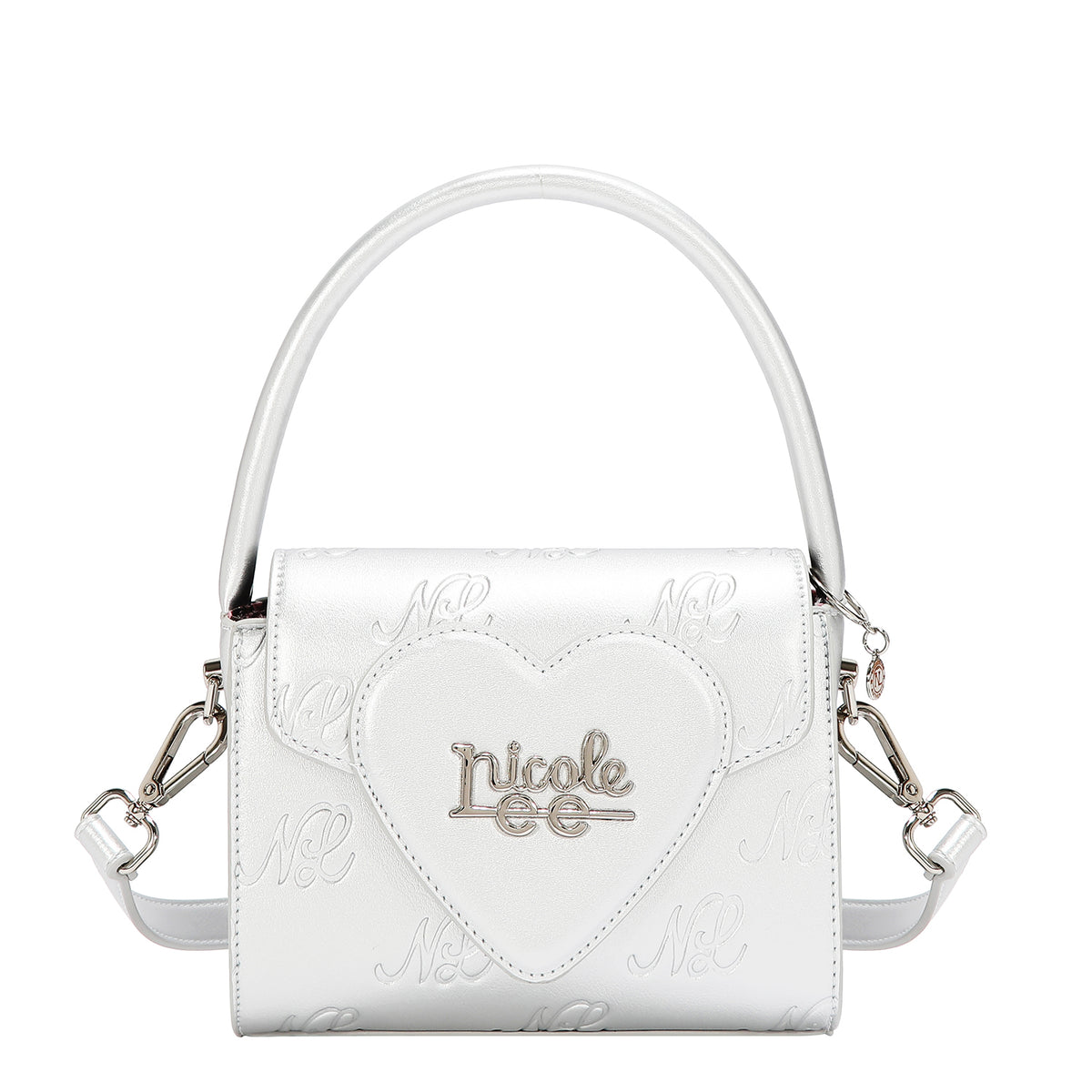 EMBOSSED NL CURVE SMALL TOP HANDLE BAG
