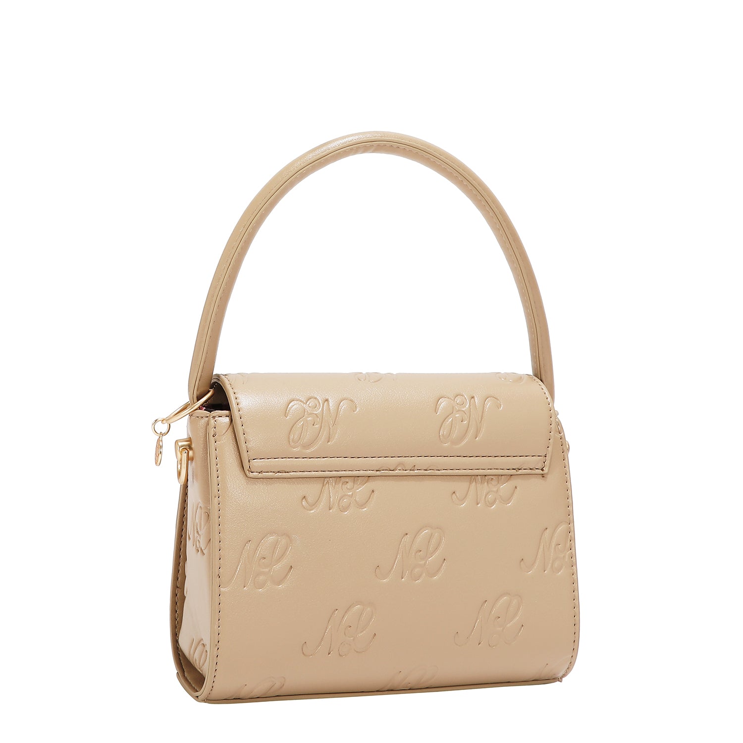 EMBOSSED NL CURVE SMALL TOP HANDLE BAG