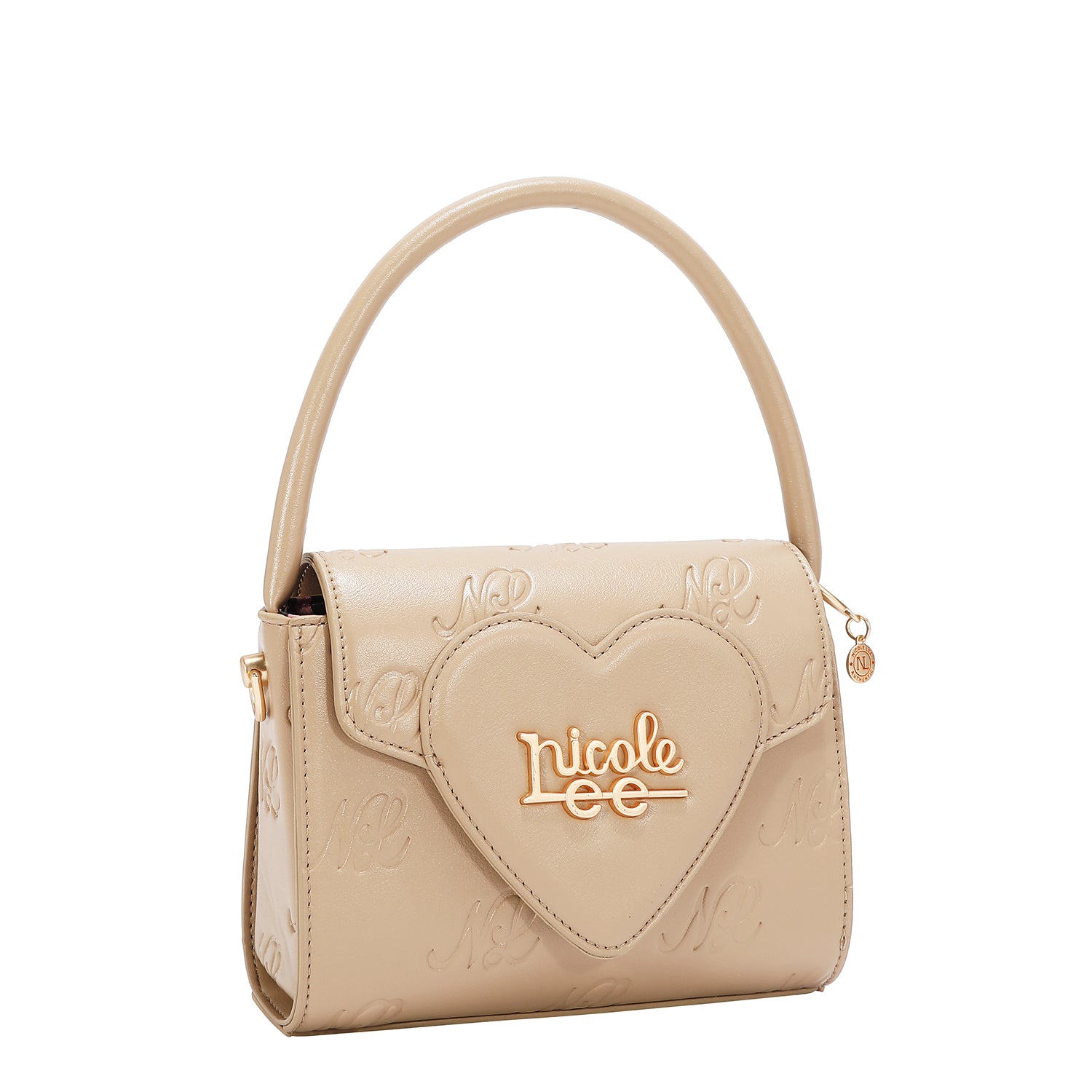 EMBOSSED NL CURVE SMALL TOP HANDLE BAG
