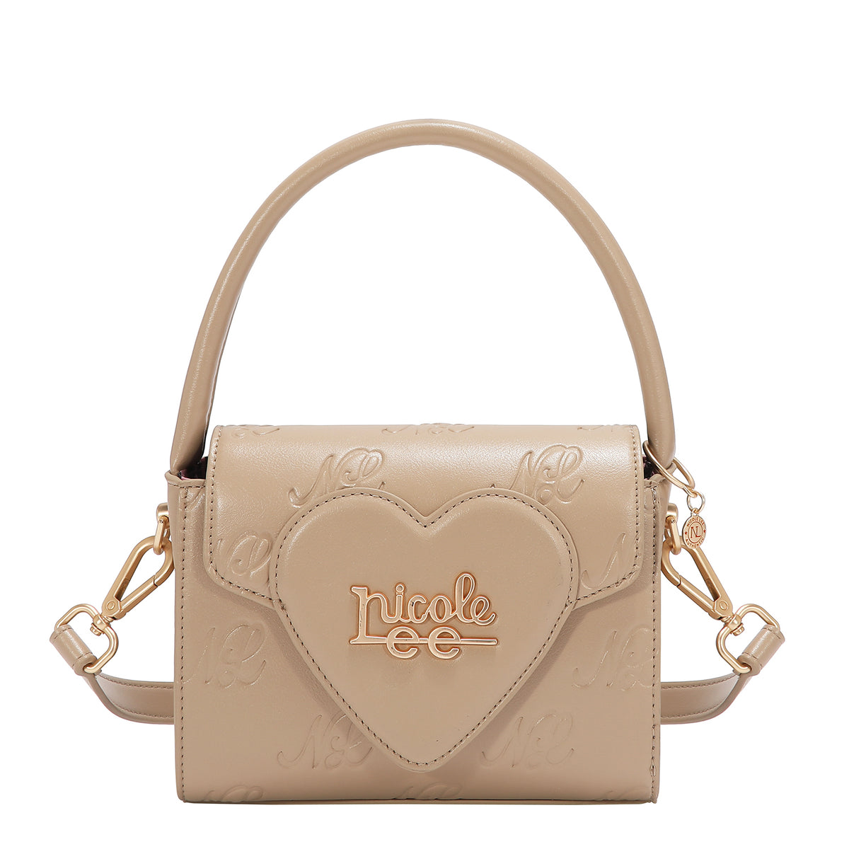 EMBOSSED NL CURVE SMALL TOP HANDLE BAG
