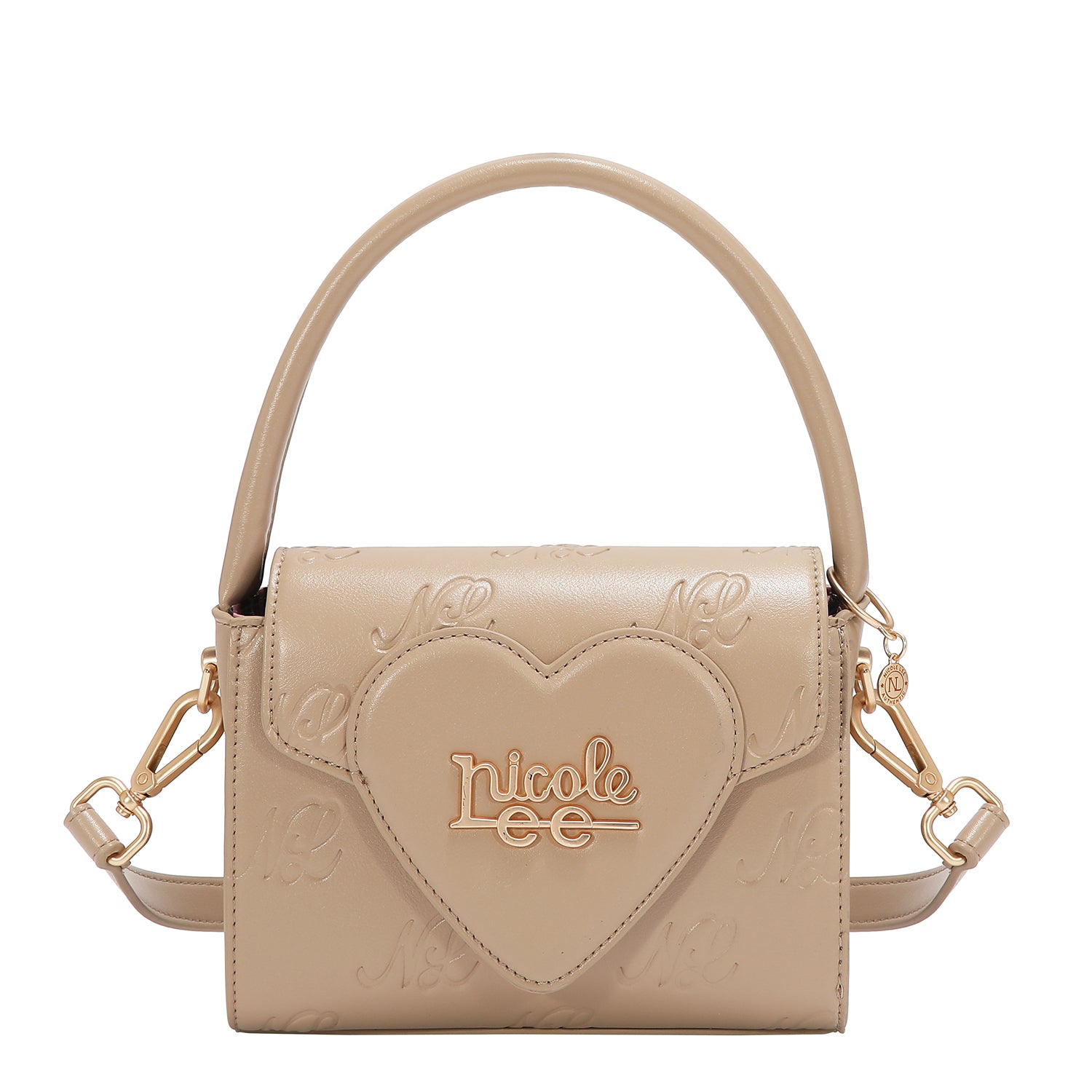 EMBOSSED NL CURVE SMALL TOP HANDLE BAG